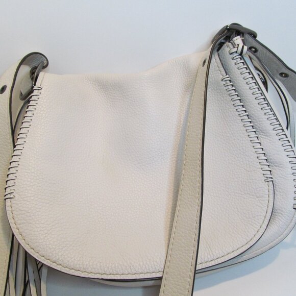 Coach 1941 Whiplash Pebbled Leather in Creme with Fringes, Medium - Picture 7 of 7